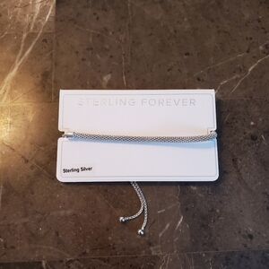 𝅺STERLING Forever silver adjustable rope bracelet
